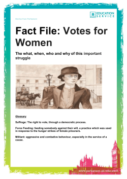 Fact File: Votes for Women
