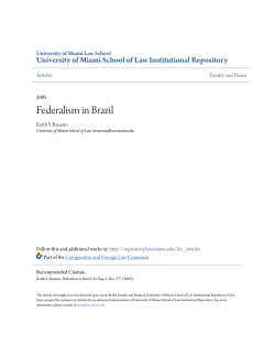 Federalism in Brazil - University of Miami School of Law Institutional