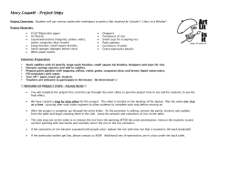 Mary Cassatt - Project Steps - Mary Woodward Elementary PSO