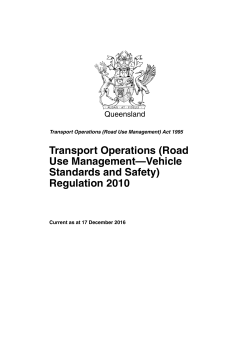 Transport Operations - Queensland Legislation
