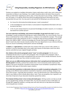 Citing Responsibly in APA - Naval Postgraduate School
