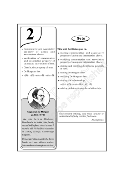 Commutative and Associative property of union and intersection of