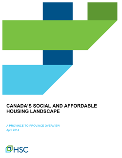 canada`s social and affordable housing landscape