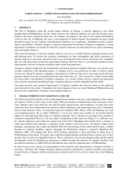 reviewed paper Logistics land use - A buffer between harbour areas