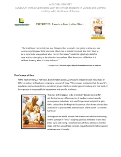 EXCERPT 23: Race is a Four Letter Word