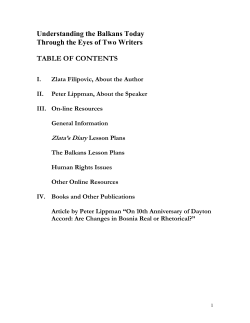 Understanding the Balkans Today Through the Eyes of Two Writers