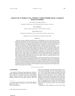 Annual Cycle of Southeast Asia—Maritime Continent Rainfall and