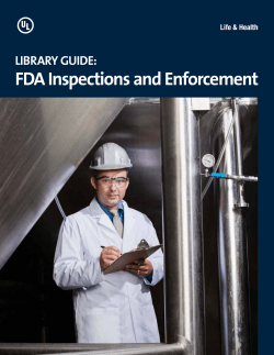 FDA Inspections and Enforcement