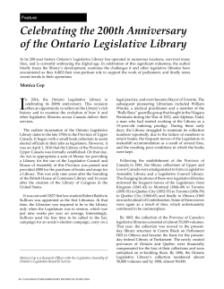 Celebrating the 200th Anniversary of the Ontario Legislative Library