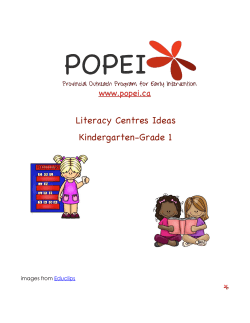 Literacy Centres Ideas Kindergarten-Grade 1