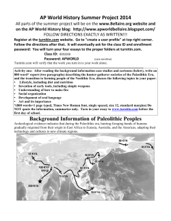 AP World History Summer Project 2014 Background
