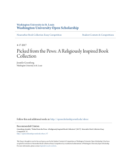 Picked from the Pews: A Religiously Inspired Book Collection