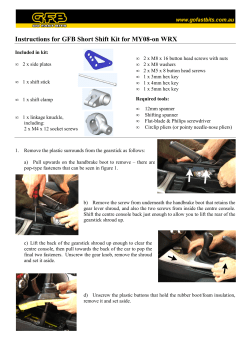 4005 Short shift instructions