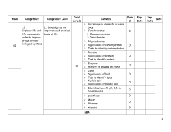 Week Competency Competency Level Total periods Contents Perio
