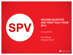 second quarter and first half-year 2013