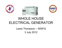 WHOLE HOUSE ELECTRICAL GENERATOR