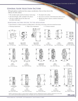 General Slide Selection Factors