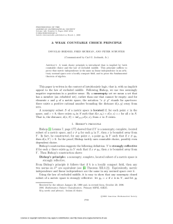 A WEAK COUNTABLE CHOICE PRINCIPLE This paper is written in