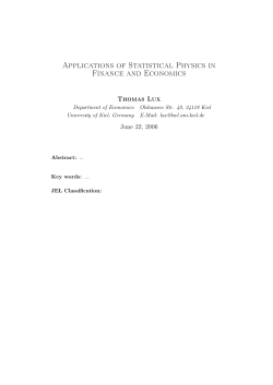 Applications of Statistical Physics in Finance and Economics