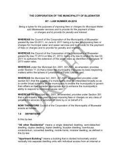 LAW NUMBER 49-2016 Being a bylaw for the purposes of imposing