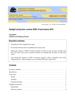 Daylight saving time: summer 2009–10 and