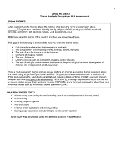 Bless Me, Ultima Essay Packet
