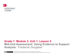Grade 7: Module 3: Unit 1: Lesson 5 Mid-Unit Assessment