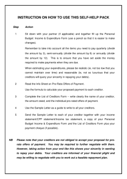 instruction on how to use this self-help pack