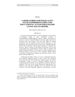 Laboratories for Inequality: State Experimentation and Educational