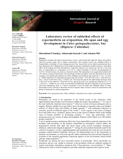 - International Journal of Mosquito Research