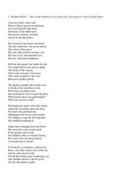 1. Thomas GRAY, Ode on the Death of a