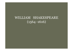 WILLIAM SHAKESPEARE (1564