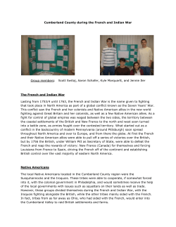 Cumberland County during the French and Indian War Group