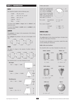 topic 6: mensuration