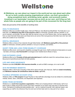 At Wellstone, we care about our impact in the world and we care