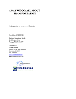 away we go: all about transportation