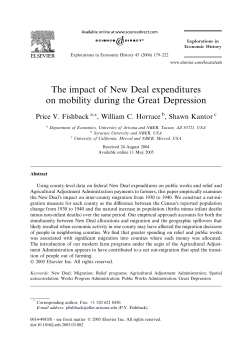 The impact of New Deal expenditures on mobility during the Great