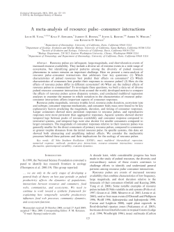 A meta-analysis of resource pulse&ndash;consumer interactions