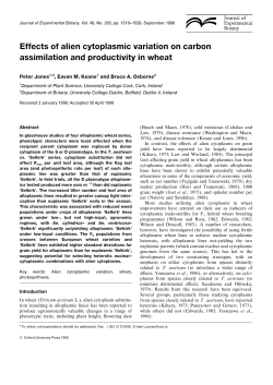 Effects of alien cytoplasmic variation on carbon