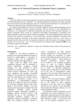Study of A.C Electrical Properties of Aluminum–Epoxy Composites