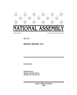 Qu&eacute;bec Identity Act