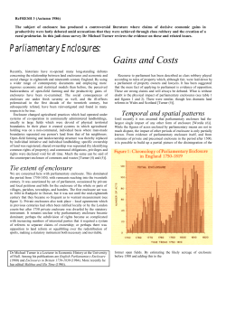 Parliamentary Enclosures - Economic History Society