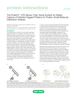 Novel Surface for Stable Capture of Histidine-Tagged - Bio-Rad