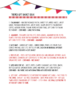 Themed Gift Basket ideas