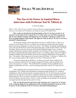 Interview with Professor Earl H. Tilford, Jr.