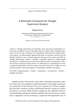 A Minimalist Framework for Thought Experiment Analysis