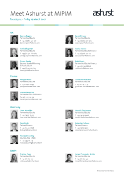 MIPIM contact card The Ashurst team at MIPIM PDF .28 MB