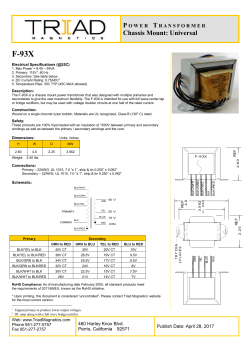Downloads for Universal Chassis Mount Power Transformers (F-93X)