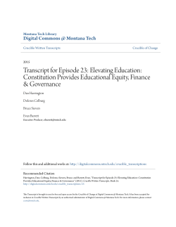 Transcript for Episode 23: Elevating Education: Constitution