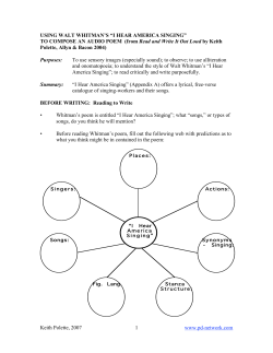 I HEAR AMERICA SINGING